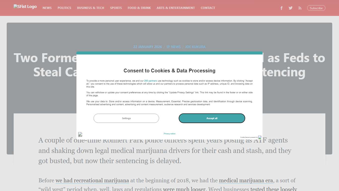 Two Former Rohnert Park Cops Who Posed as Feds to Steal Cash and Marijuana Get Their Sentencing Delayed
